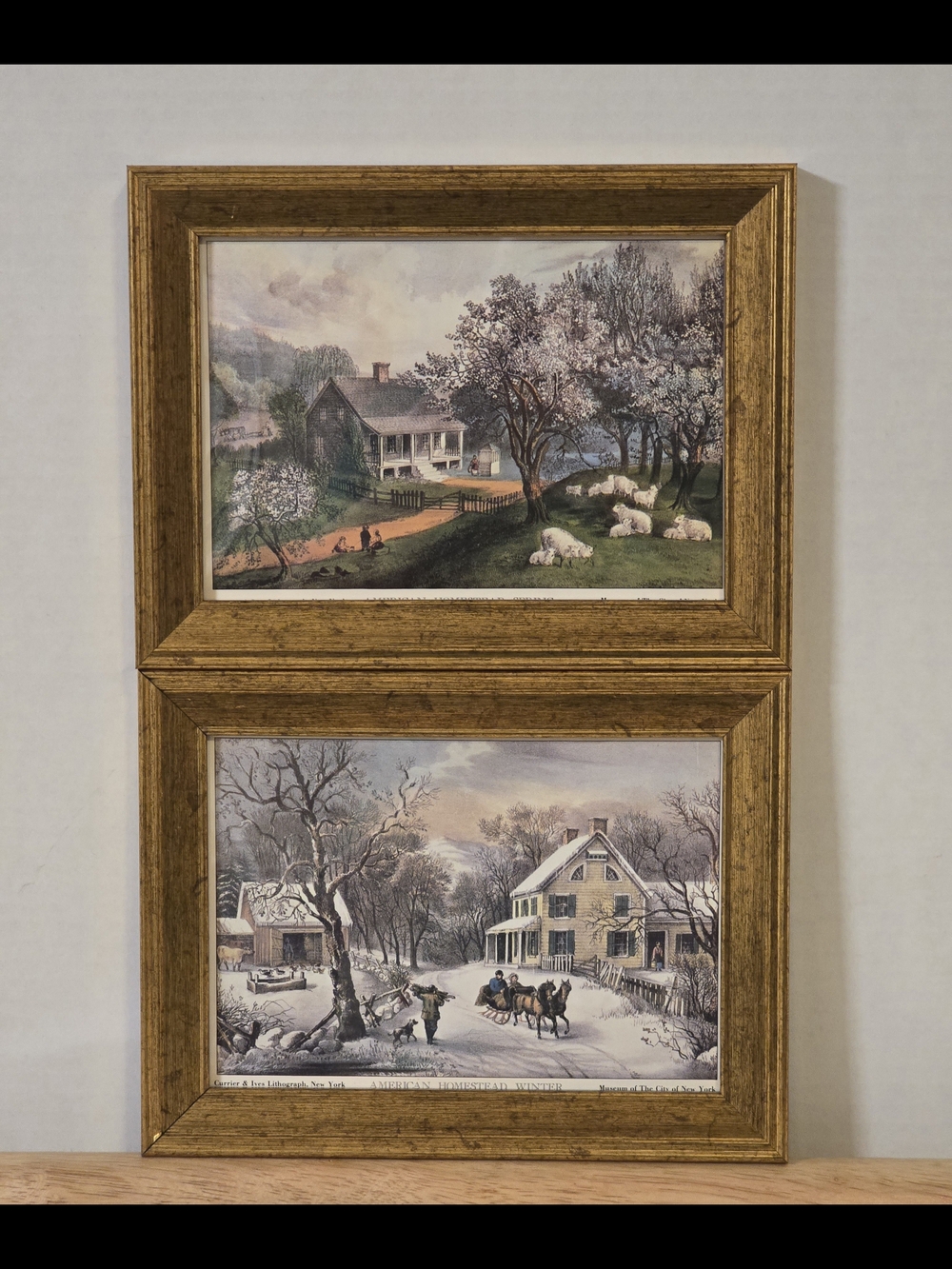 Currier and Ives Museum of New York Mini Prints Spring & Winter Set